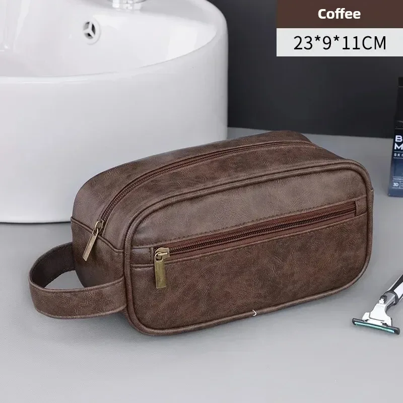 trousse de toilette multi-poches en pu pour femmes et hommes, sacs de voyage essentiels, sacs de maquillage, sac suspendu étanche, sac de rangement pour cosmétiques et articles de toilette