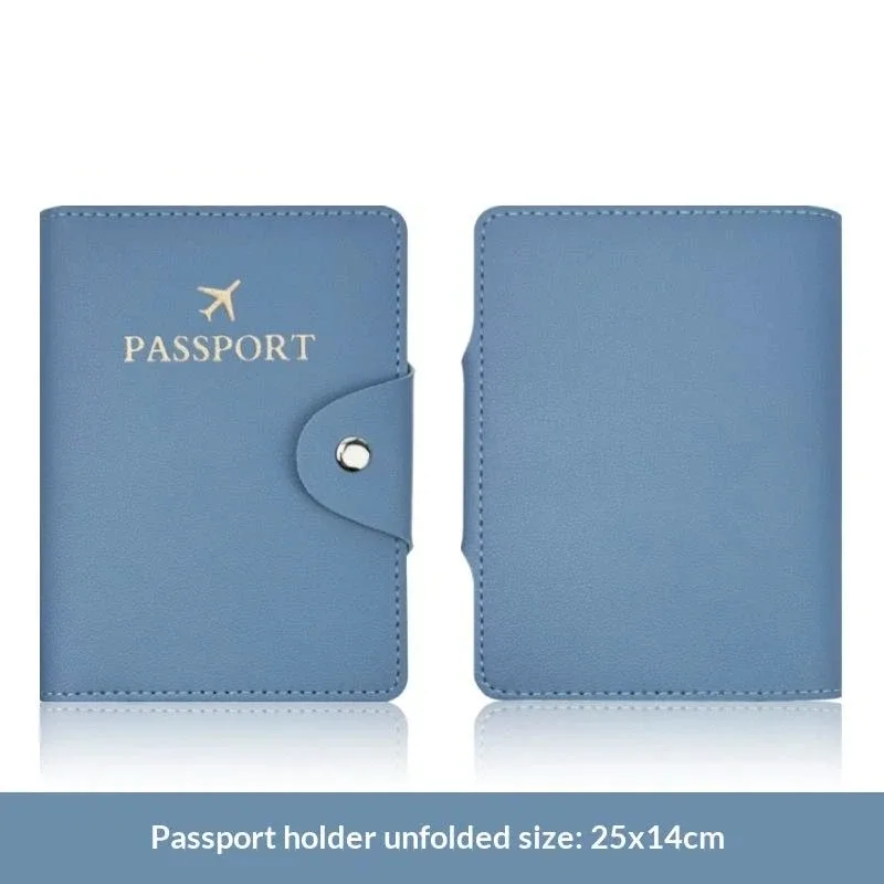 portefeuille organisateur de passeport en cuir pu avec fermeture à pression, multicolores, compagnon de voyage pour femme