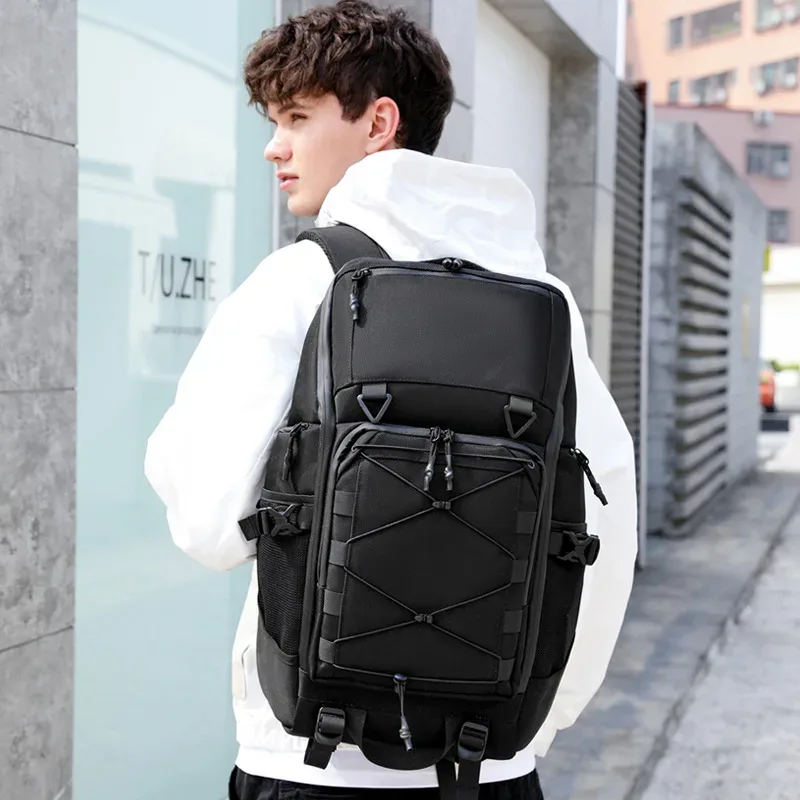 ozuko sac de voyage extérieur étanche 15.6 pouces sac à dos pour ordinateur portable multifonction 30l grande capacité randonnée sac à dos pour hommes