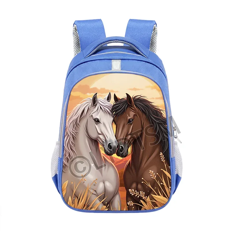 grand sac d'école animal horse pour enfants, cartable poney cool pour adolescents, sac à dos de voyage pour garçons et filles, mode pour enfants