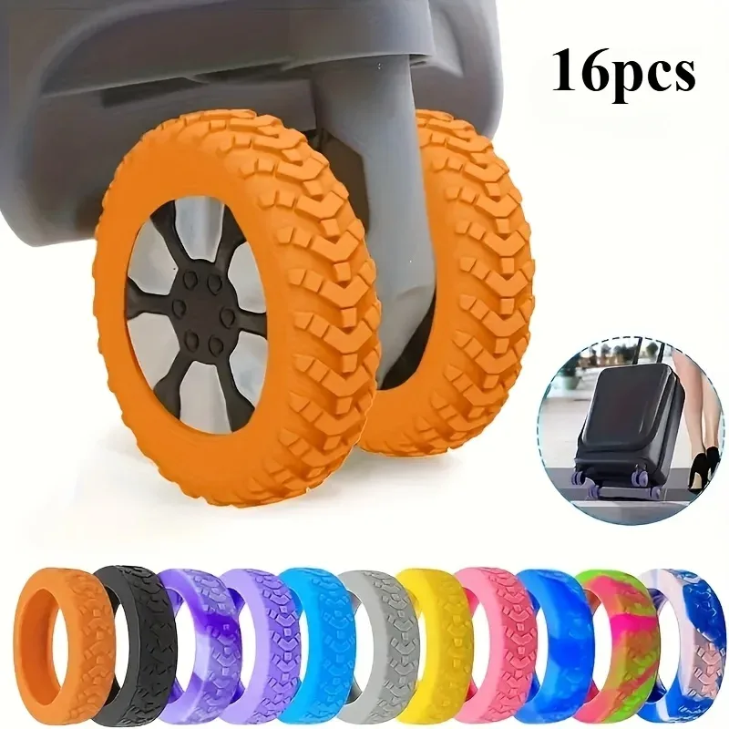 housse de protection pour roues de bagages, 16 pièces, réduction du bruit, housse de protection antichoc pour 