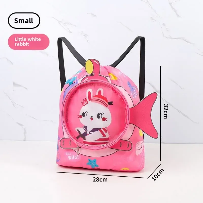 sac de natation étanche avec compartiment à chaussures, sac de plage, sac de sport, sac de rangement sportif étanche, sac à dos sec, imprimé dessin animé, piscine