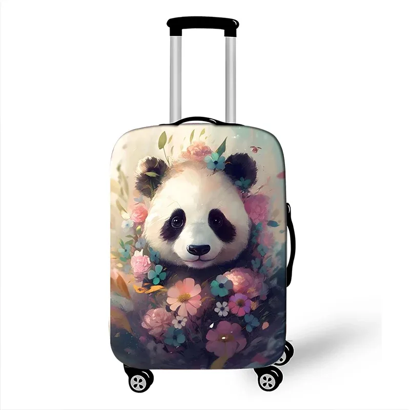 housse de protection pour valise aquarelle, motif animal mignon, tigre, lapin, panda, pour voyage, valise, housse de chariot élastique