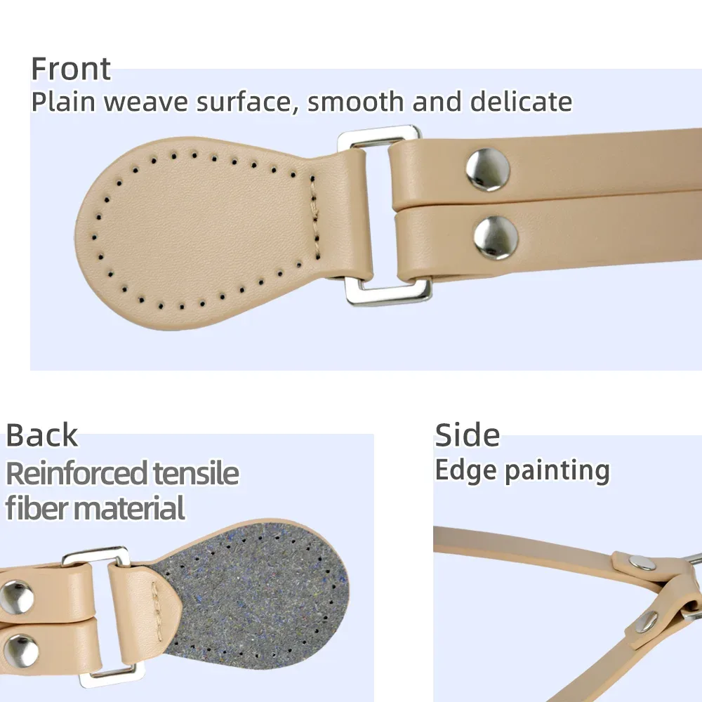 1 paire de sangles de sac en cuir cousues à la main, multifonctionnelles, poignées de remplacement pour sacs portés à l'épaule, accessoires