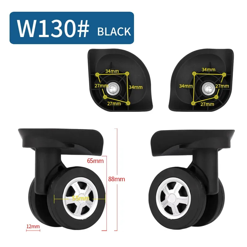 roues de remplacement pour bagages, valise sur roues de remplacement, accessoires pour bagages de 14 à 30 pouces, roues silencieuses pour roulettes à bagages