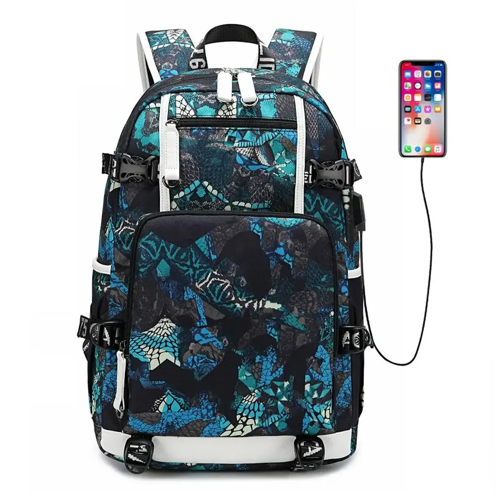 sac à dos imprimé oxford pour hommes, sac à dos avec port usb, sacs d'école pour adolescentes, ordinateur portable de voyage pour femmes