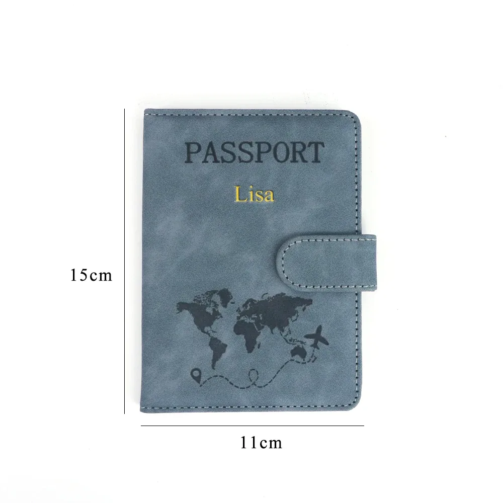étui de transport multifonctionnel personnalisé en pu avec fermeture magnétique rfid pour passeport, carte sim, carte, billet, organiseur de documents