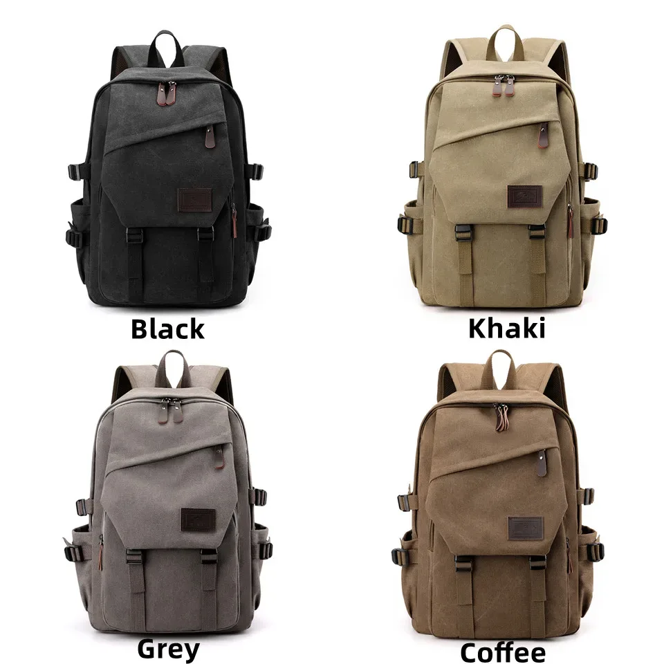 sac à dos en toile de grande capacité pour hommes, sacs d'école pour adolescents, sac de voyage antivol, sac initié, haute qualité