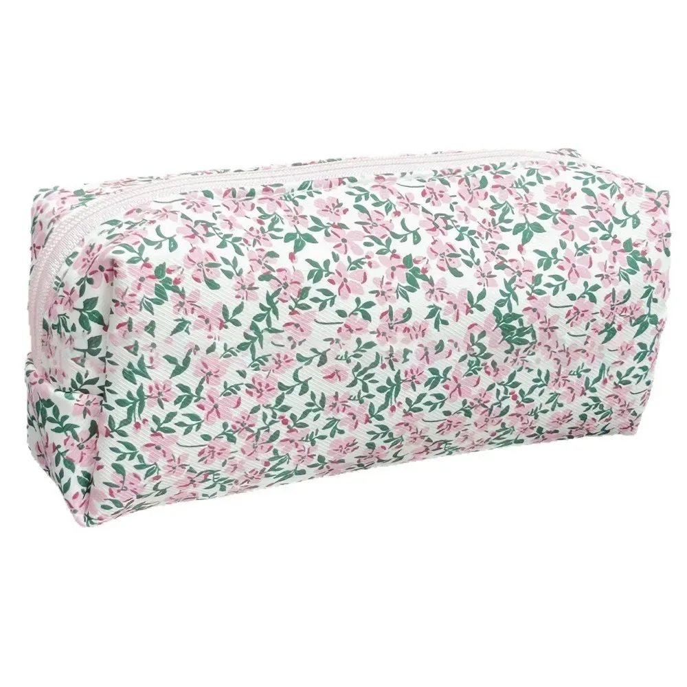 sac à stylos à imprimé floral de haute qualité, sacoche multifonctionnelle de grande capacité