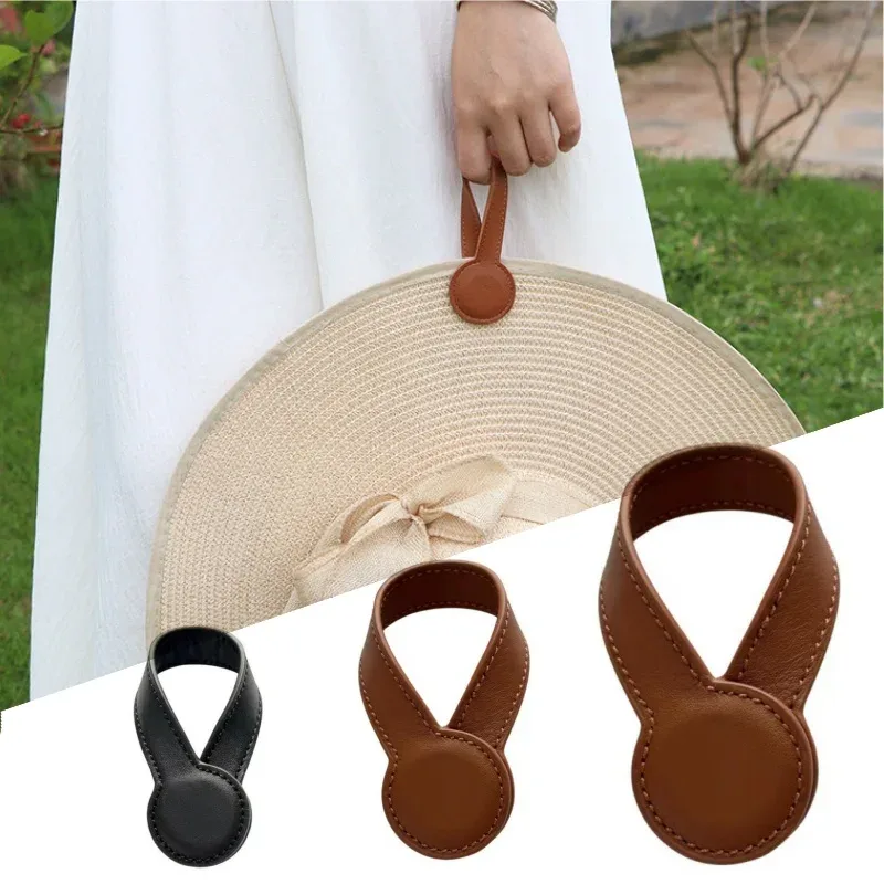 clip de chapeau magnétique en cuir pu polyvalent, organisateur rond magnétique puissant, breloques pour sac de voyage, accessoires de bagages
