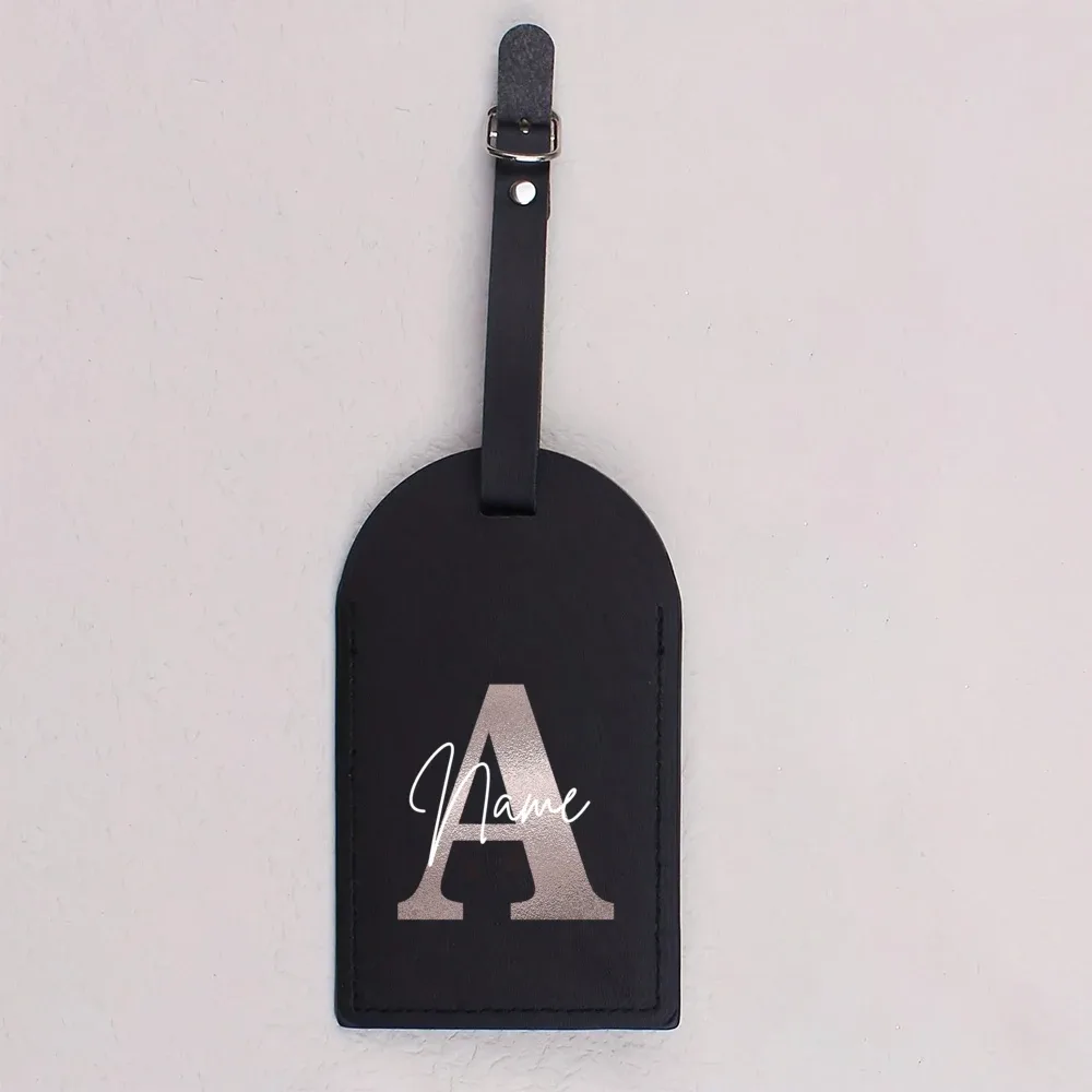 étiquette de bagage monogramme personnalisée en cuir pu pour valise, étiquettes de sac à main, sac de voyage, étiquette de valise, meilleur cadeau