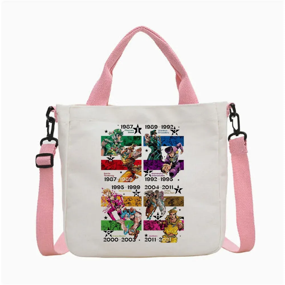 sac fourre-tout jojo bizarre adventure steel ball run, sac fourre-tout pliable pour femme, sac à bandoulière pour le shopping y2k