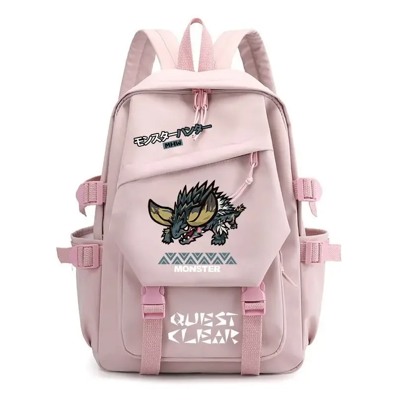 sac à dos monster hunter wilds felyne rathian, sac à dos à bandoulière, sac d'école pour étudiants, sac à dos tendance, sac de voyage