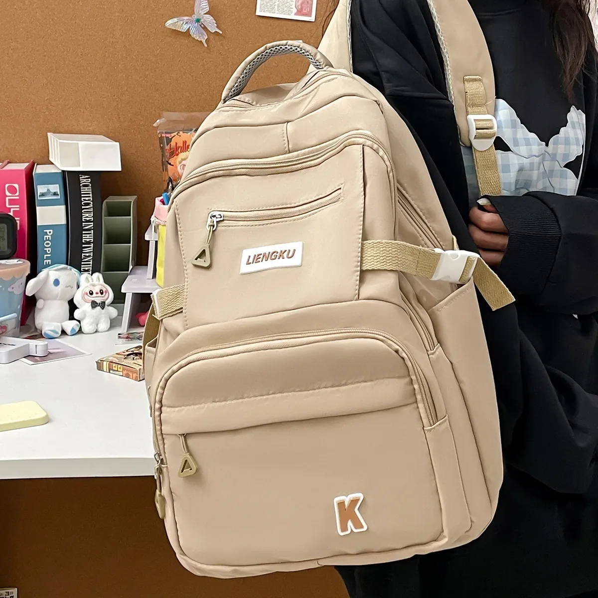 sac à dos kawaii grande capacité pour femme, sac pour ordinateur portable, sac à dos pour lycéenne, sac à dos tendance instagram, sac d'école