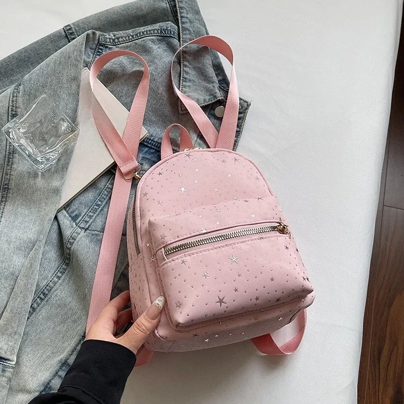 sac à bandoulière décontracté grande capacité, mini sac à dos étanche simple pour étudiant, petit sac à dos de voyage style coréen pour femme