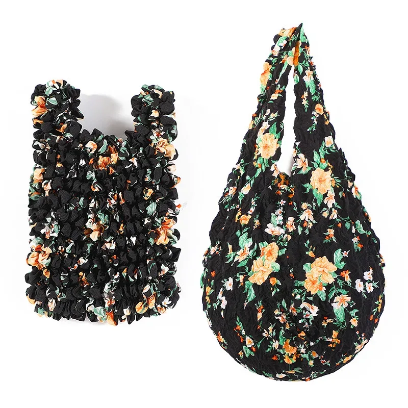 nouveau sac fourre-tout élastique réutilisable mini 1 pièce, grande capacité, sac à bandoulière portable, sac de rangement