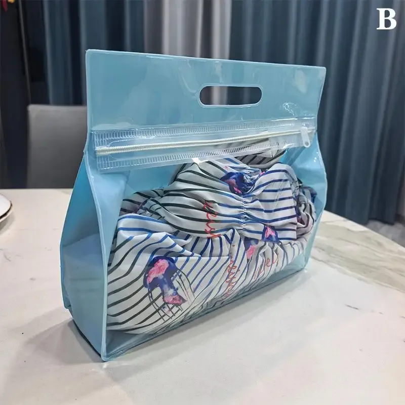 sac de rangement portable en eva imperméable avec fermeture éclair, séparation humide/sec pour la natation, la plage, les articles de toilette et le maquillage