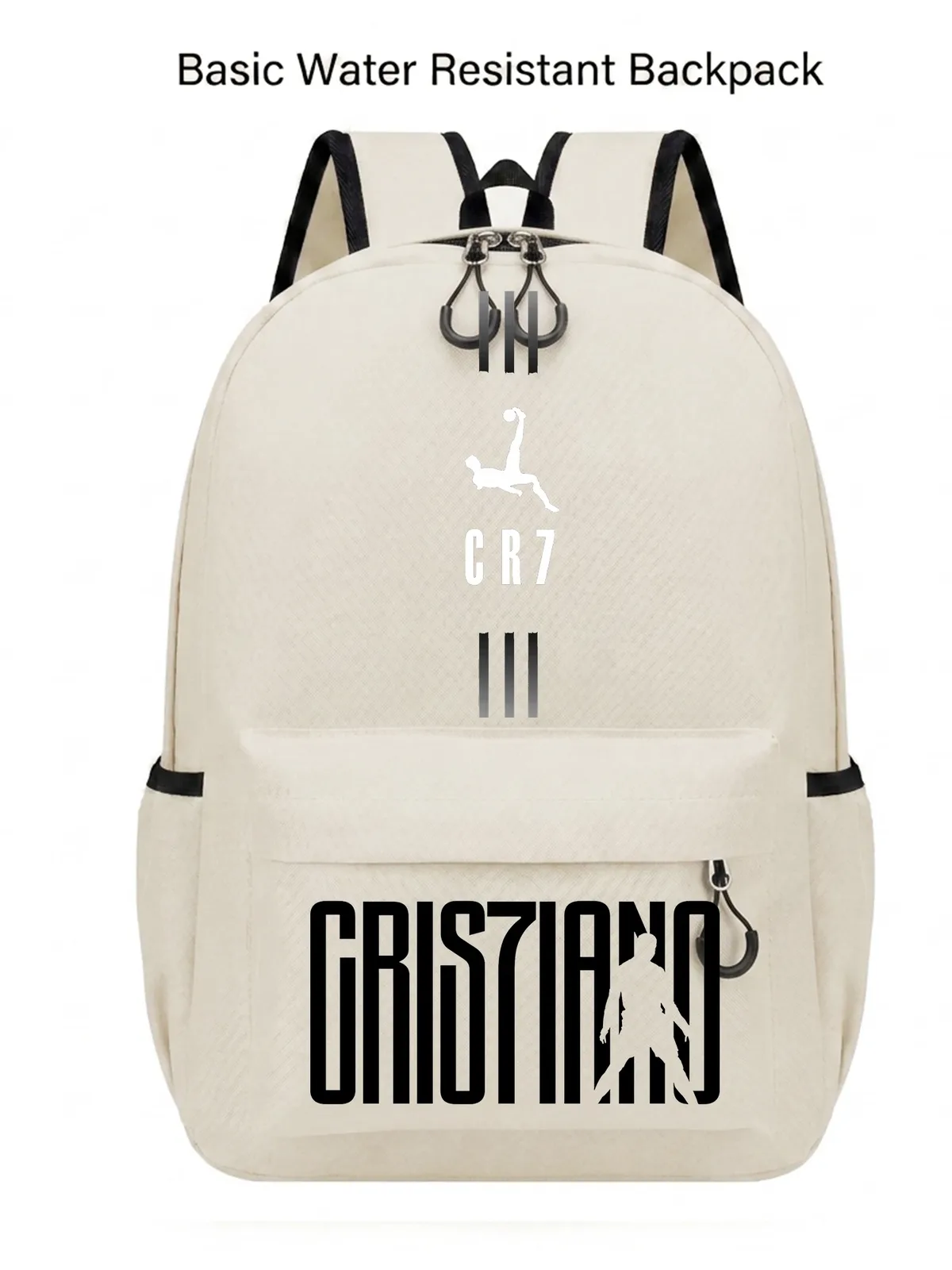 sac à dos football cr7, imprimé graffiti, dessin animé, sac d'école, sac à dos léger, décontracté, pour étudiants, voyage