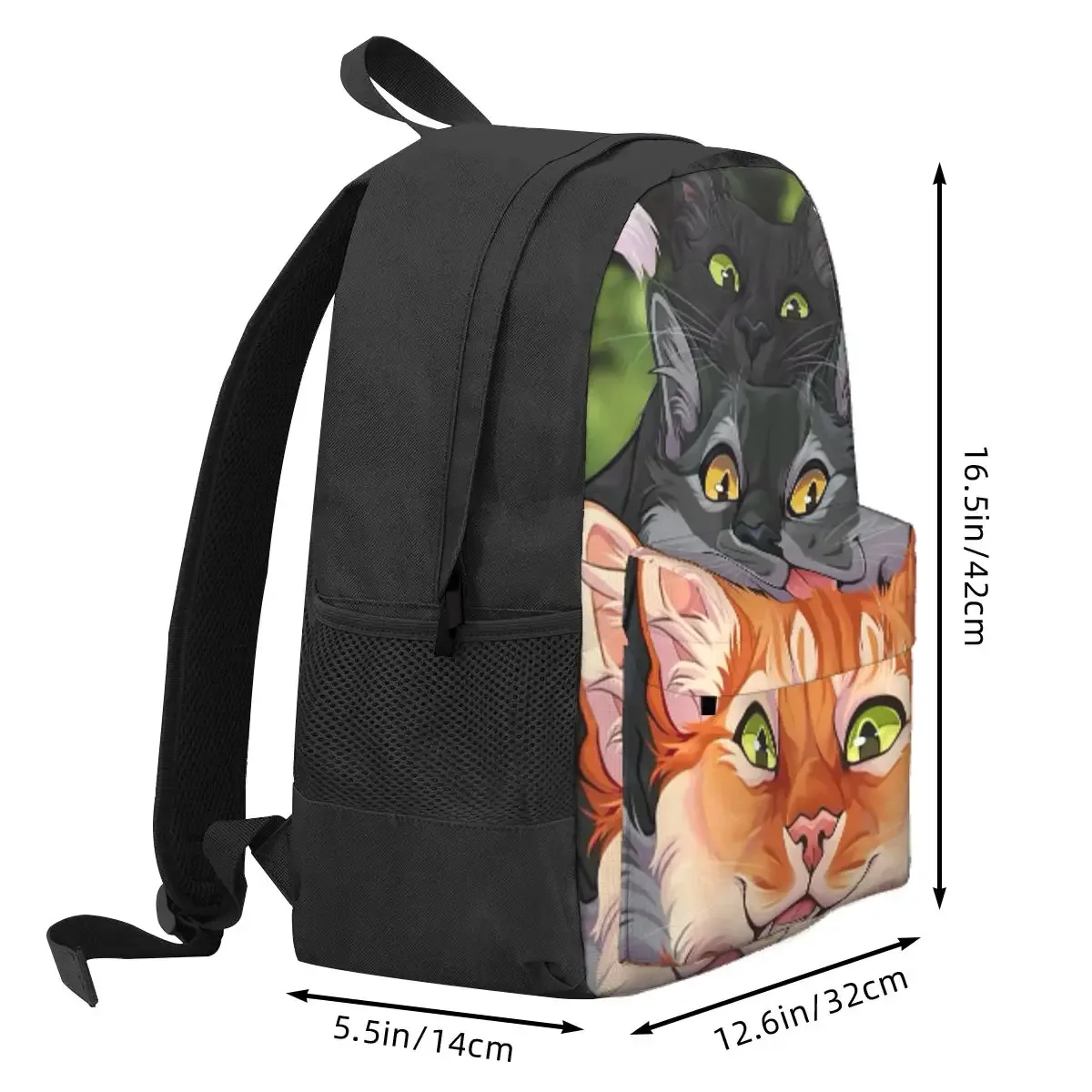 sac à dos warrior cats pour garçons et filles, sac d'école pour enfants, sacs à bandoulière pour ordinateur portable pour hommes et femmes