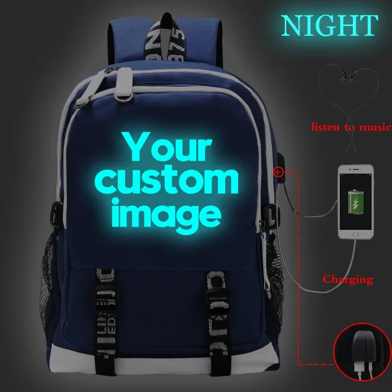 sacs d'école personnalisables avec votre logo, sac à dos shoous pour ordinateur portable, chargement usb, cartable pour adolescentes, pour femmes, 2022