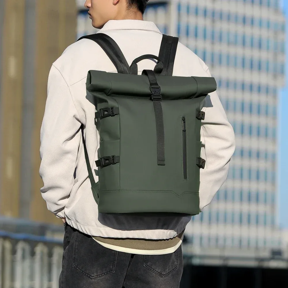 sac à dos d'extérieur imperméable et durable, haut en rouleau, à la mode, décontracté, pour randonnée, voyage, hommes et femmes, pour les déplacements quotidiens