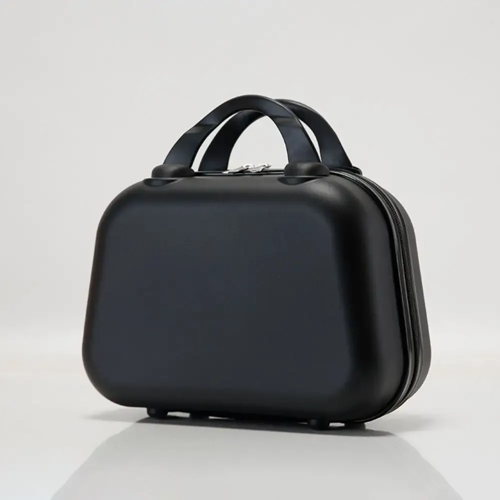 boîte de rangement pour articles de toilette, valise carrée de couleur unie, grande capacité, 14 pouces, étuis cosmétiques portables, trousse de maquillage à fermeture éclair, pour voyage