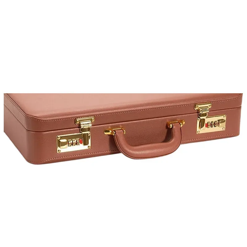 porte-documents professionnel en cuir pu, sac multifonctionnel pour ordinateur portable avec plusieurs compartiments, organisateur de documents pour le bureau