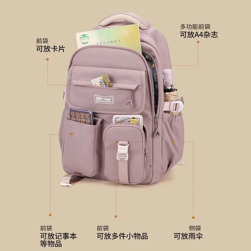 sac à dos scolaire pour adolescentes, sac d'école de style collégial, sac à dos de loisirs pour femmes, mode voyage pour lycéens
