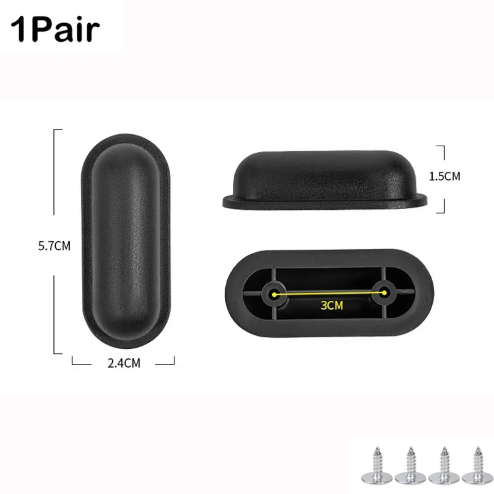 accessoires pour sacs : patins de protection en plastique noirs pour bagages avec vis, supports de fond de valise universels