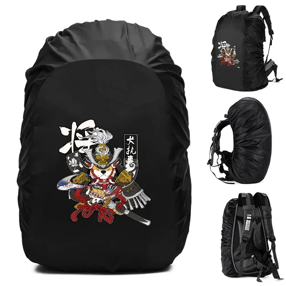 juste de pluie pour sac à dos unisexe, sac étanche, camping en plein air, randonnée, escalade, sports, housse de pluie anti-poussière, motif samouraï, 20-70 l