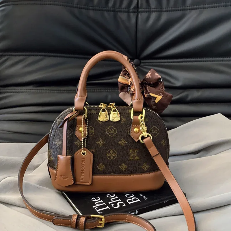 Sac à main de luxe pour femme, imprimé rétro, polyvalent, sac à bandoulière pour les trajets quotidiens, grande capacité, sac fourre-tout tendance pour un usage quotidien