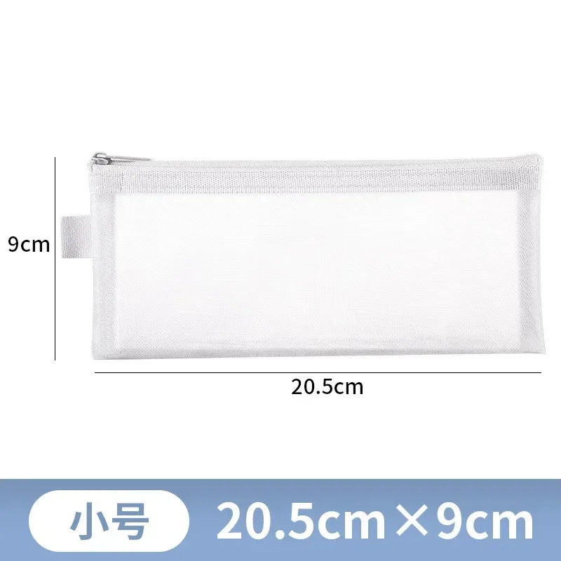 sac cosmétique de voyage en filet transparent, porte-cosmétiques, sac de rangement, étui à crayons à fermeture éclair, poudres de maquillage en nylon portable