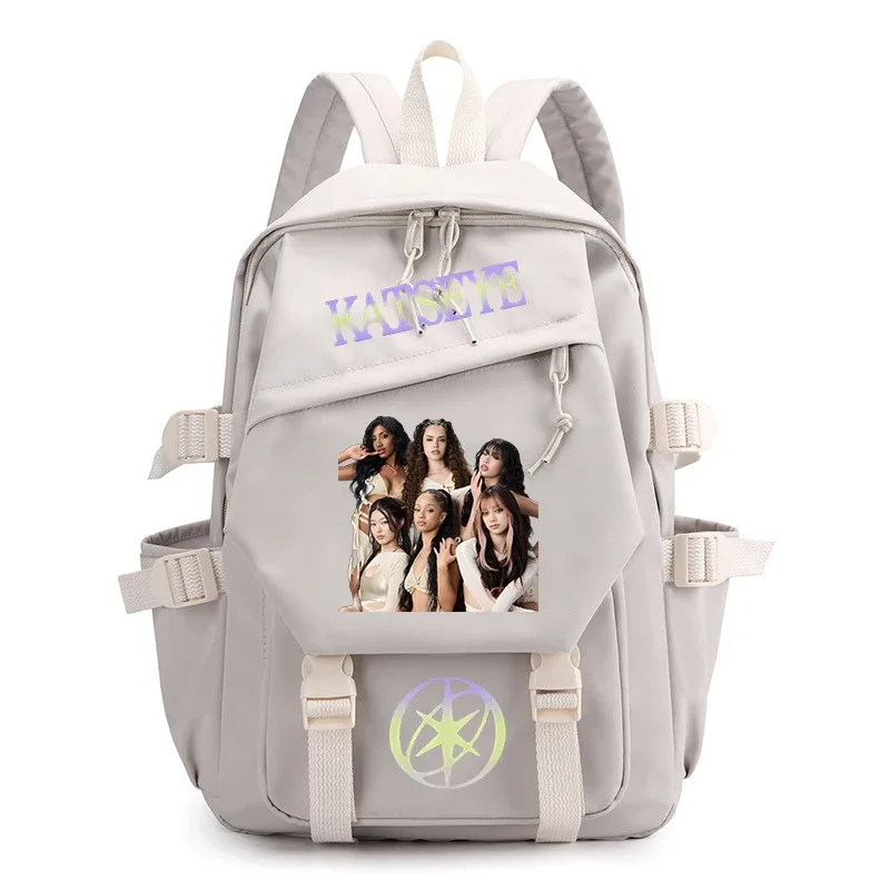 sacs d'école pour filles, sac à dos kpop katseye, sacs d'école décontractés à la mode pour adolescentes, sac à dos léger pour étudiantes, sac à dos de voyage pour femmes