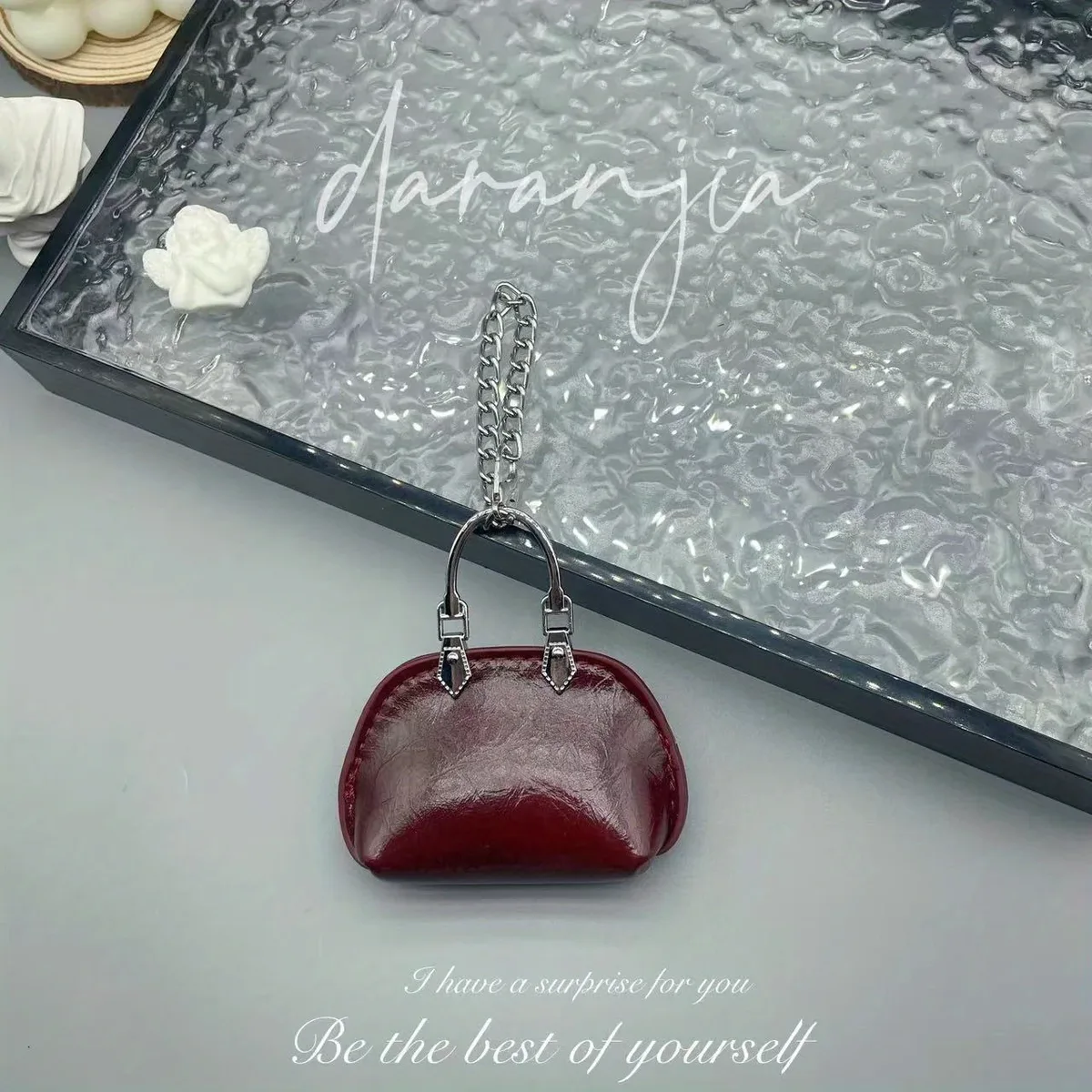 mini petit sac exquis sac pendentif chaîne coquille sac porte-clés sac à bandoulière décoration cadeau créatif bricolage femmes sac accessoire