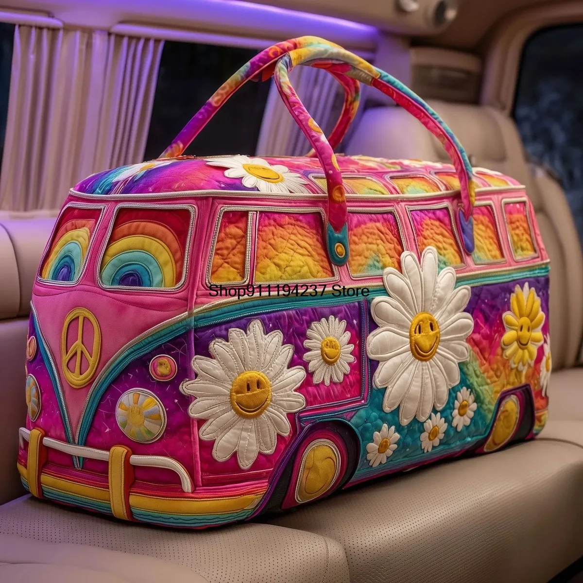 nouveau modèle de sac de voyage matelassé 3d hippie vibe