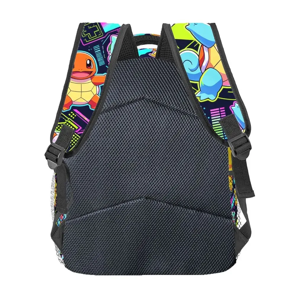 sac à dos imprimé avec des personnages de pokémon neon vibe, sac d'école léger pour voyage en plein air