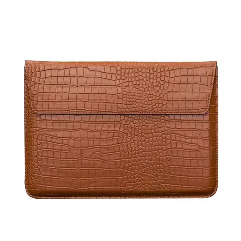 étui pour ordinateur portable croco personnalisé avec monogramme, pour macbook air 13 pouces, pro retina 15 pouces, housse de protection pour ordinateur portable