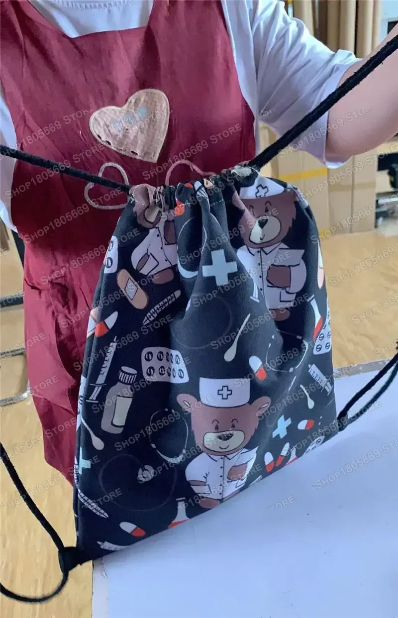 sac à dos en toile à cordon de serrage pour enfants, sac de voyage pour adolescents, garçons et filles