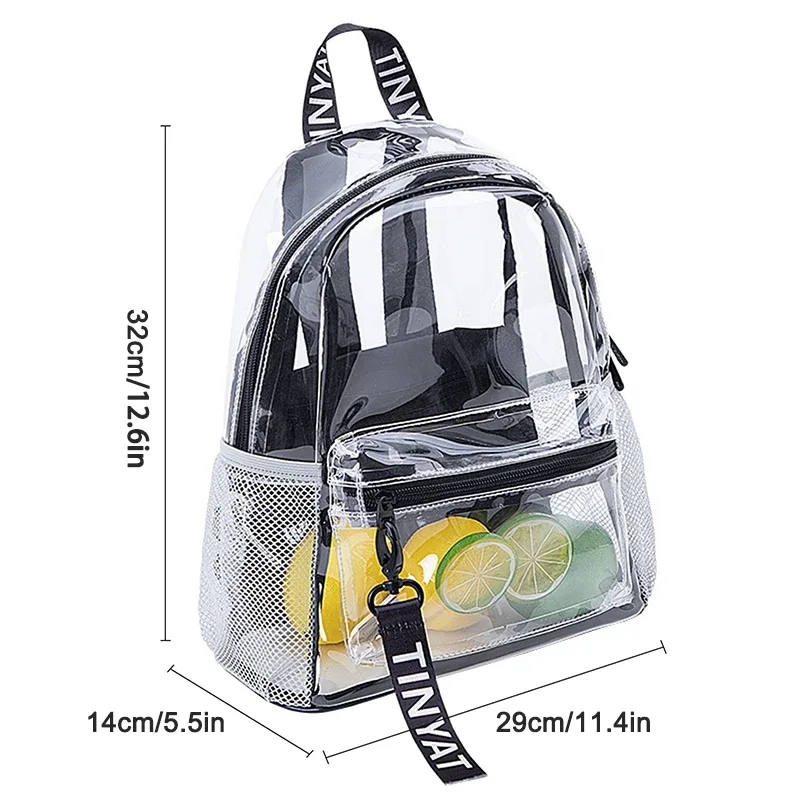tinyat résistant transparent clair femmes sac à dos sport voyage école cahier sacs à dos grande capacité étudiant sac filles