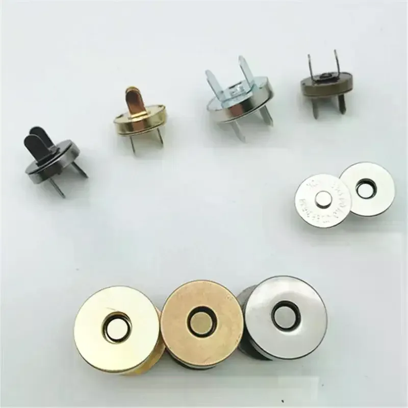 lot de 10 boutons-pression magnétiques pour sac à main, sac à bandoulière en cuir, portefeuille, sans couture, fermeture à loquet, réparation, diamètre 14mm 18mm