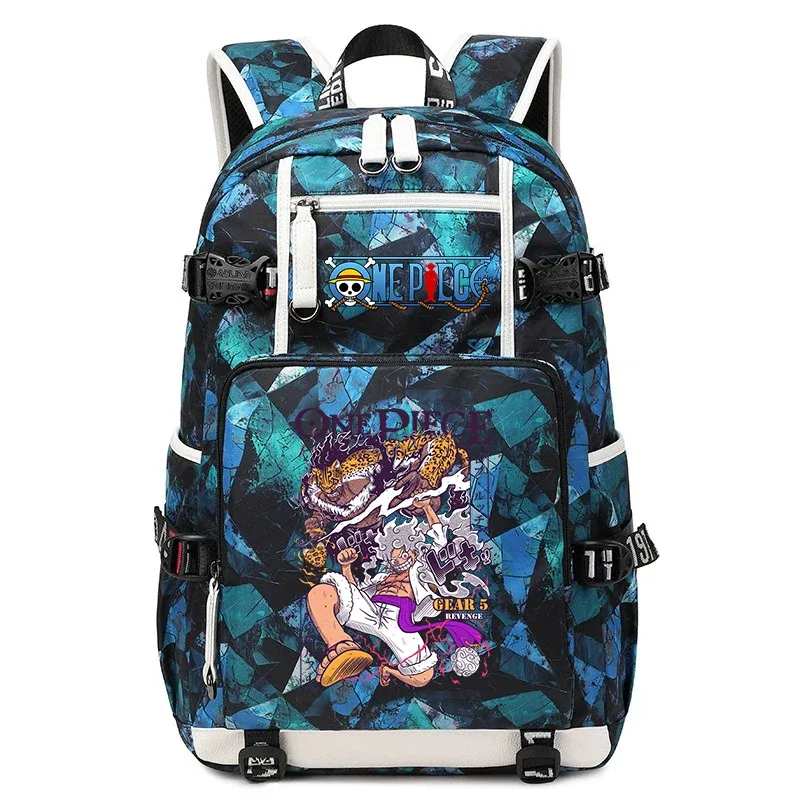 sac à dos d'école décontracté imprimé anime luffy, grande capacité, sac à livres pour garçons et filles, voyage, sport