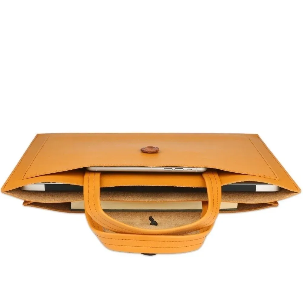 sac pour ordinateur portable de grande capacité, sac de protection rectangulaire de couleur unie avec poche de rangement, étui de transport en pu pour voyage