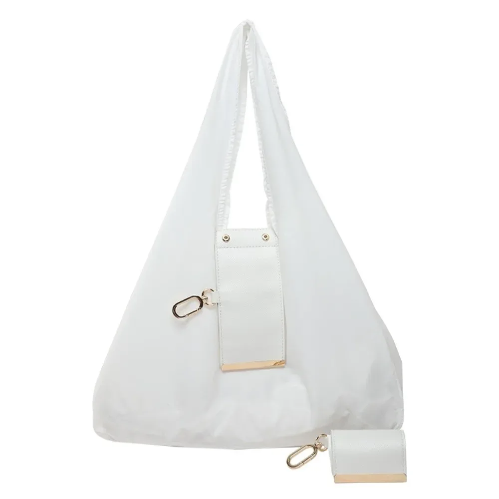 mini sac fourre-tout porte-clés réutilisable, grande capacité, sac de courses pliable et écologique, porte-clés, sac léger extensible et réutilisable