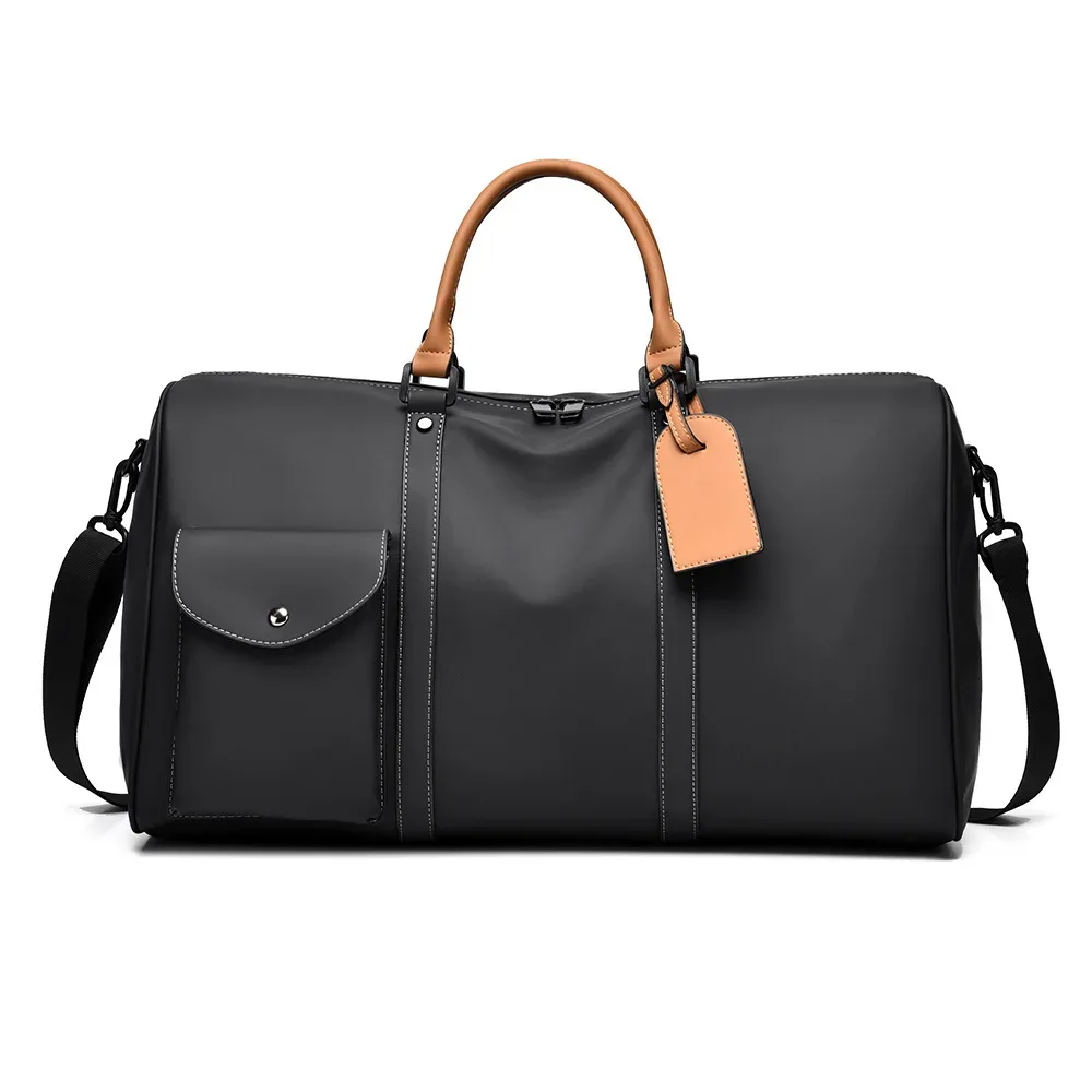 sac de voyage personnalisé de grande capacité, sac à bandoulière imperméable, sac de voyage en cuir pour homme, sac à main, sac d'affaires avec logo imprimé