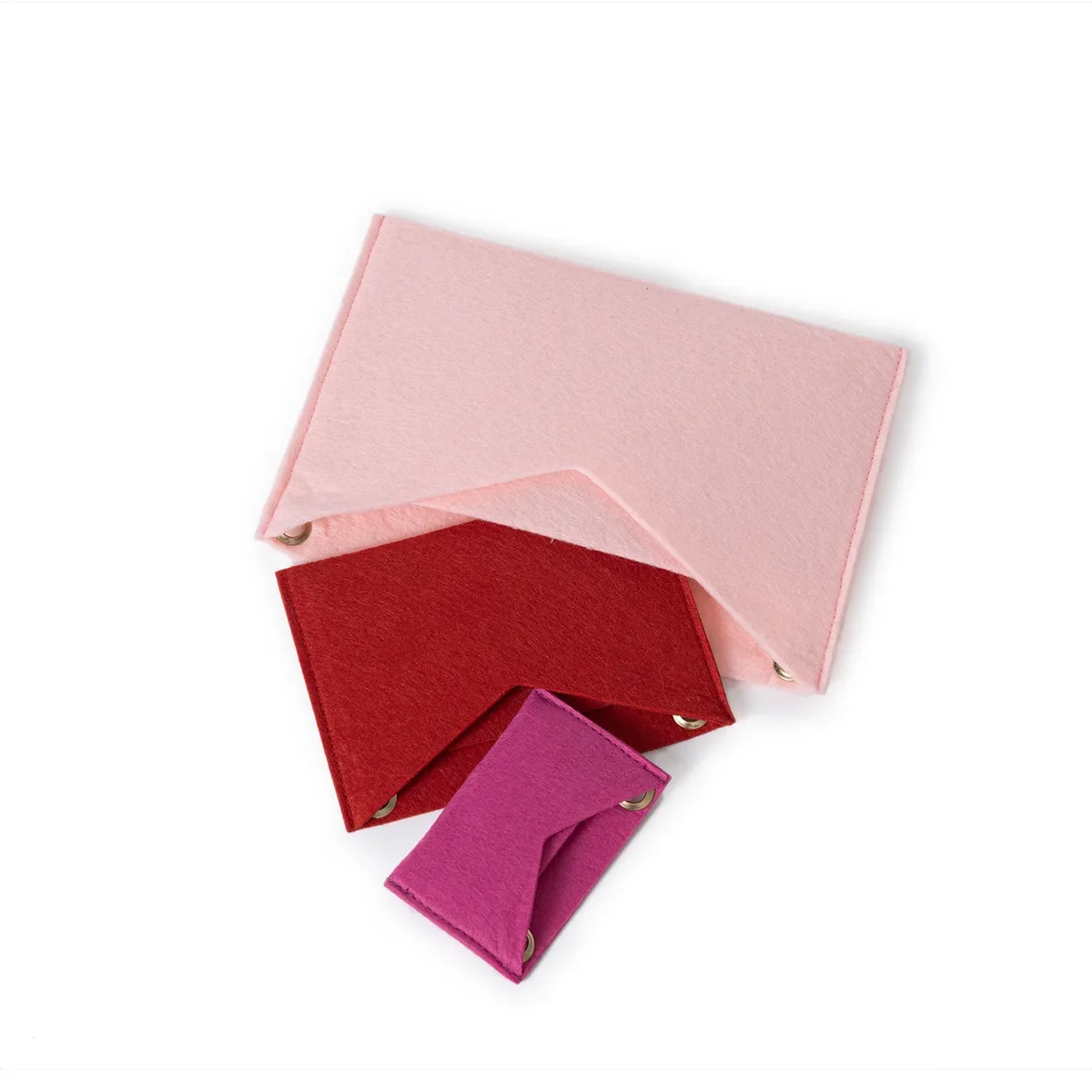 organisateur en feutre pour sac à main, insert kirigami de 3 pièces avec chaîne dorée, sac bandoulière, pochette kirigami, insert organisateur pour sac à enveloppe.