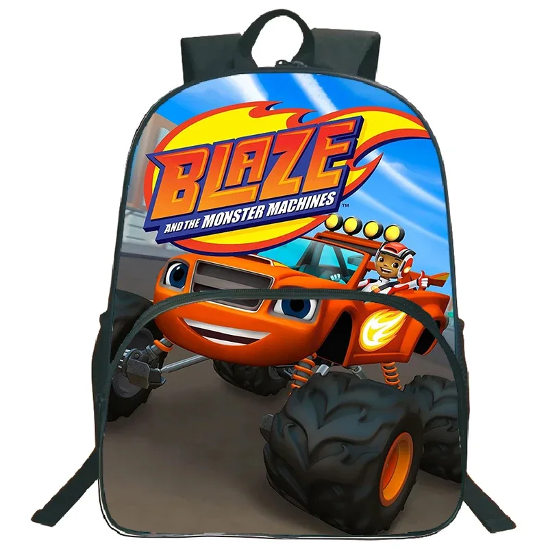 sac à dos blaze and the monster machines, 3 pièces, sac d'école pour enfants avec sacs à bandoulière, trousse à crayons, sac à dos blaze car pour garçons et filles
