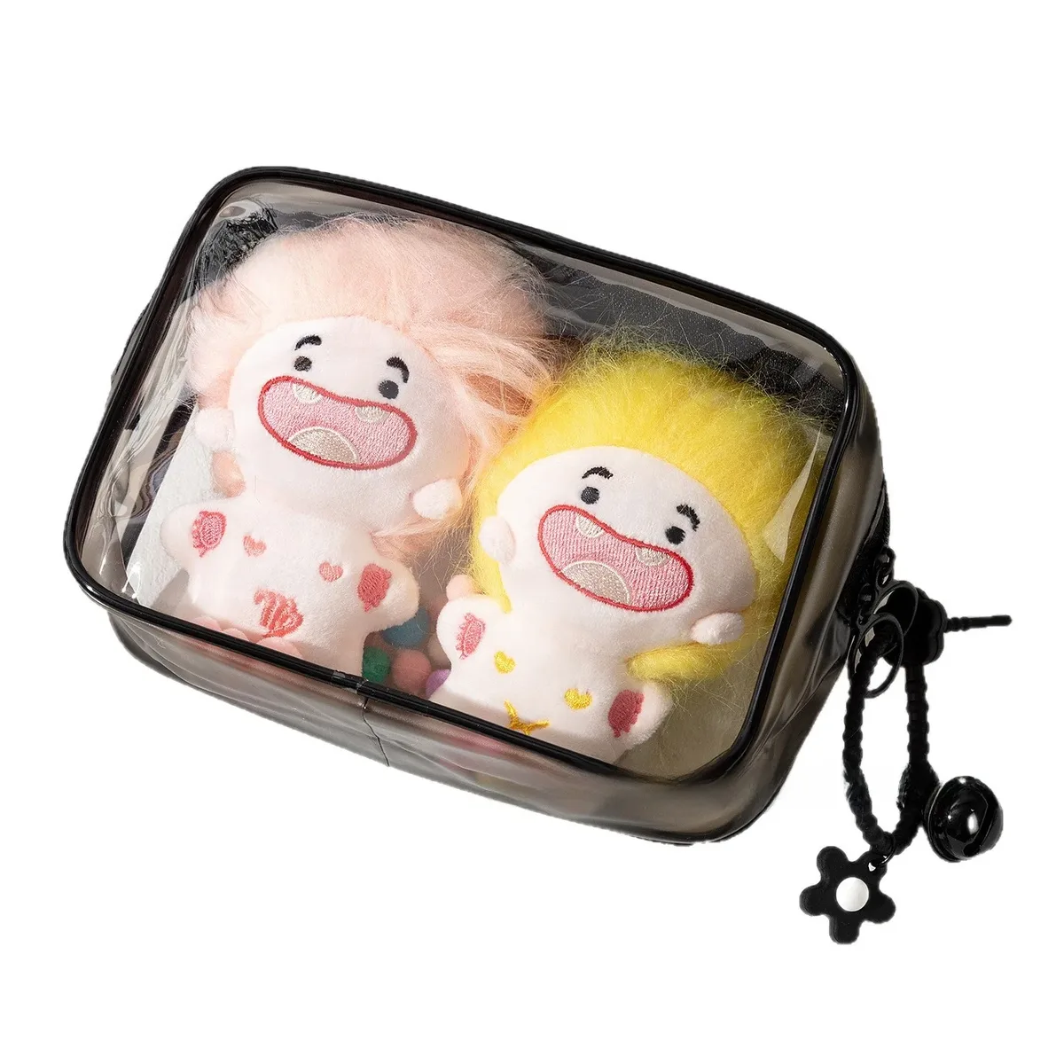étui de protection en coton épais labubu pour poupée, anti-poussière, transparent, sac de transport pour poupée, sac de rangement pour poupées