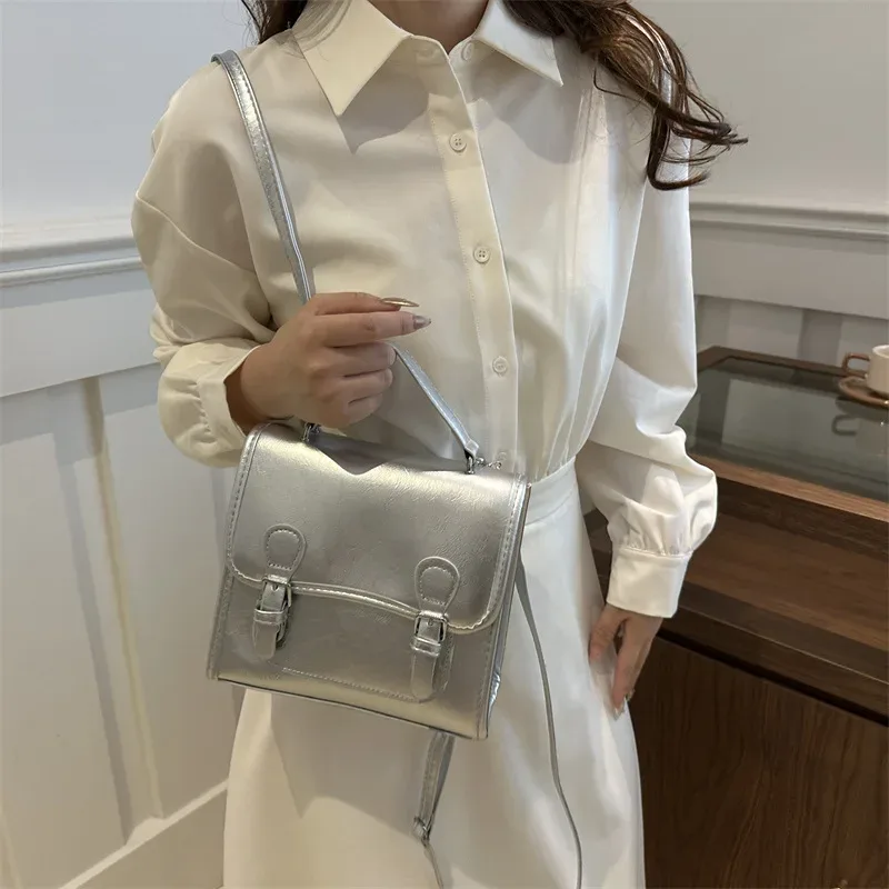 sac à dos en cuir pu souple pour femme, sac à main simple pour femme, sacs à main décontractés pour documents solides, sacs initiés pour dames, style collège, mode