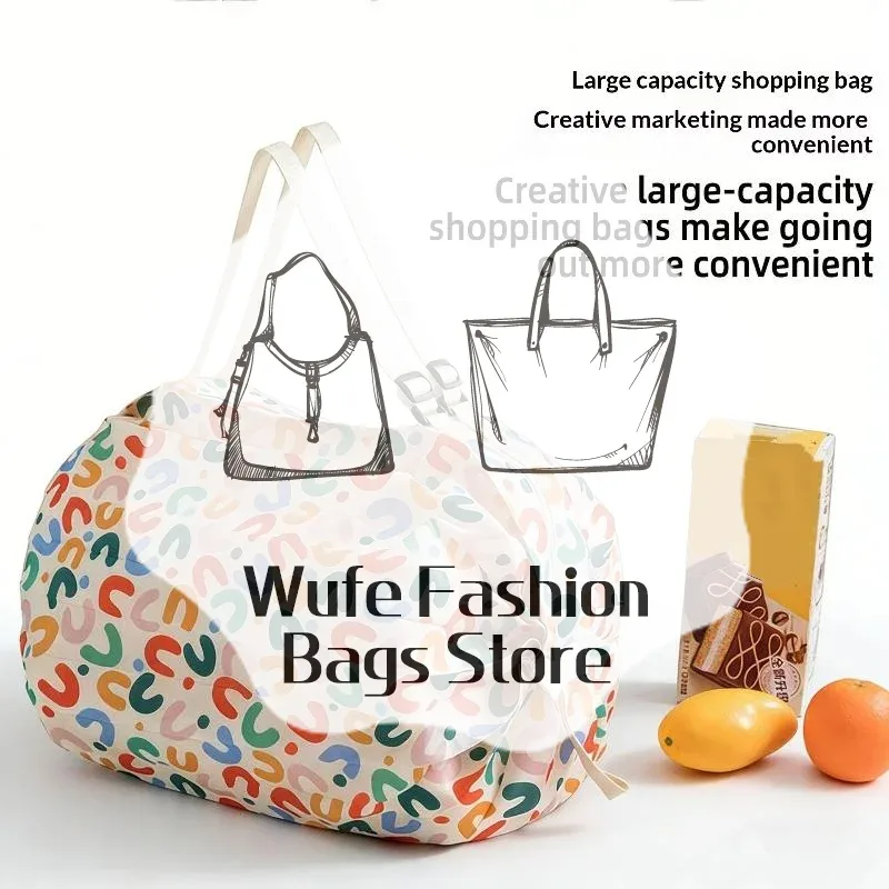 Sac de shopping pliable ultra léger, sac de voyage à une épaule, grand sac d'épicerie portable, sac de shopping écologique pour supermarché, portable
