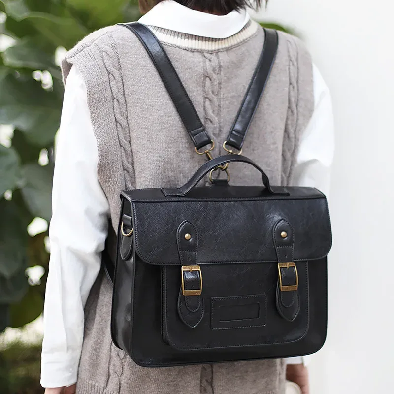 sac à dos coréen pour femme 2026, nouveau sac fourre-tout multifonctionnel en cuir pu, style universitaire, sac à bandoulière pour étudiante